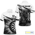 Custom Panther Darts Shirt Personalized Splatter Black Dartboard Jersey Panther Darts Team Gift