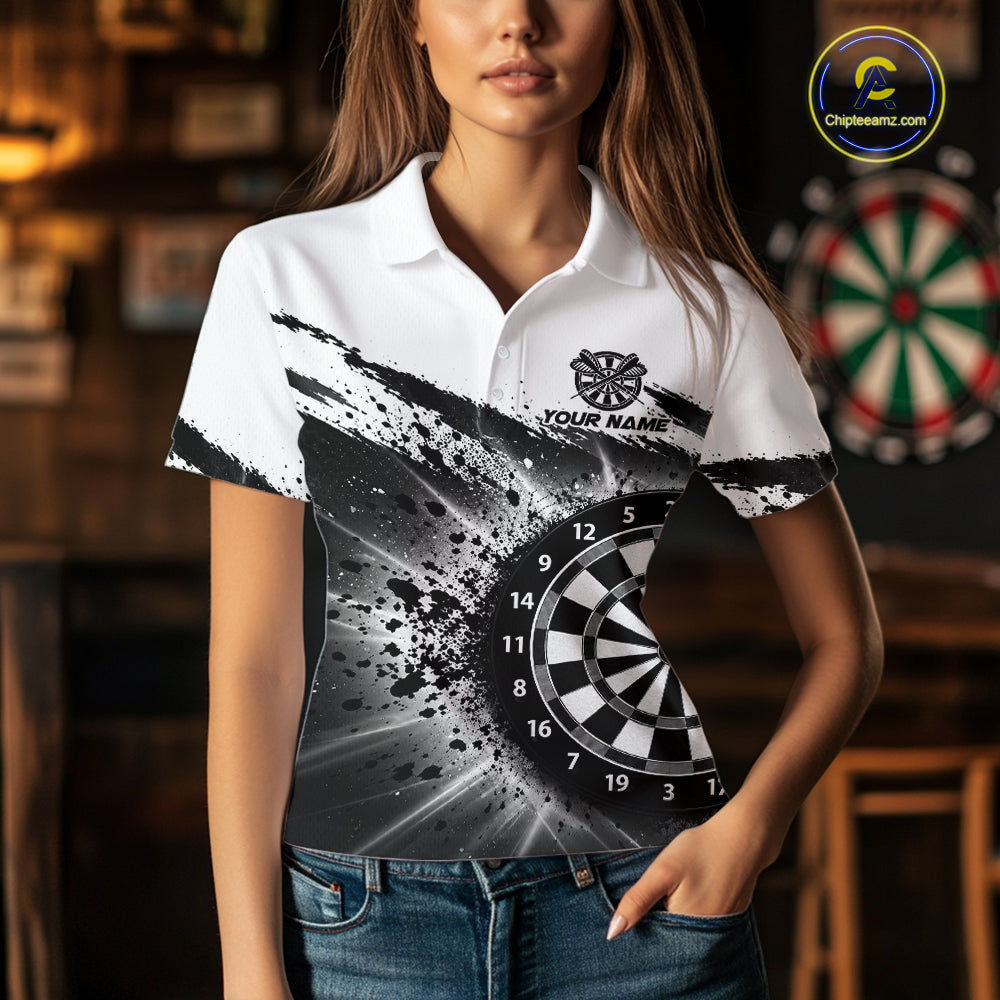 Custom Panther Darts Shirt Personalized Splatter Black Dartboard Jersey Panther Darts Team Gift