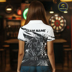 Custom Panther Darts Shirt Personalized Splatter Black Dartboard Jersey Panther Darts Team Gift