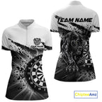 Custom Panther Darts Shirt Personalized Splatter Black Dartboard Jersey Panther Darts Team Gift
