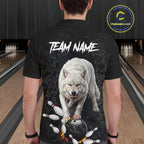 Custom Wolf Broken Glass Bowling Shirts, Wolf Bowling Team Shirt Bowler Uniform Outfits