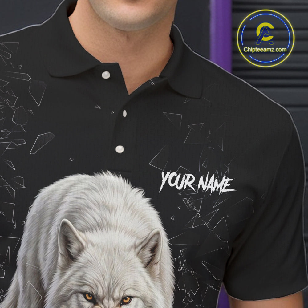 Custom Wolf Broken Glass Bowling Shirts, Wolf Bowling Team Shirt Bowler Uniform Outfits
