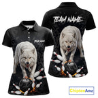 Custom Wolf Broken Glass Bowling Shirts, Wolf Bowling Team Shirt Bowler Uniform Outfits