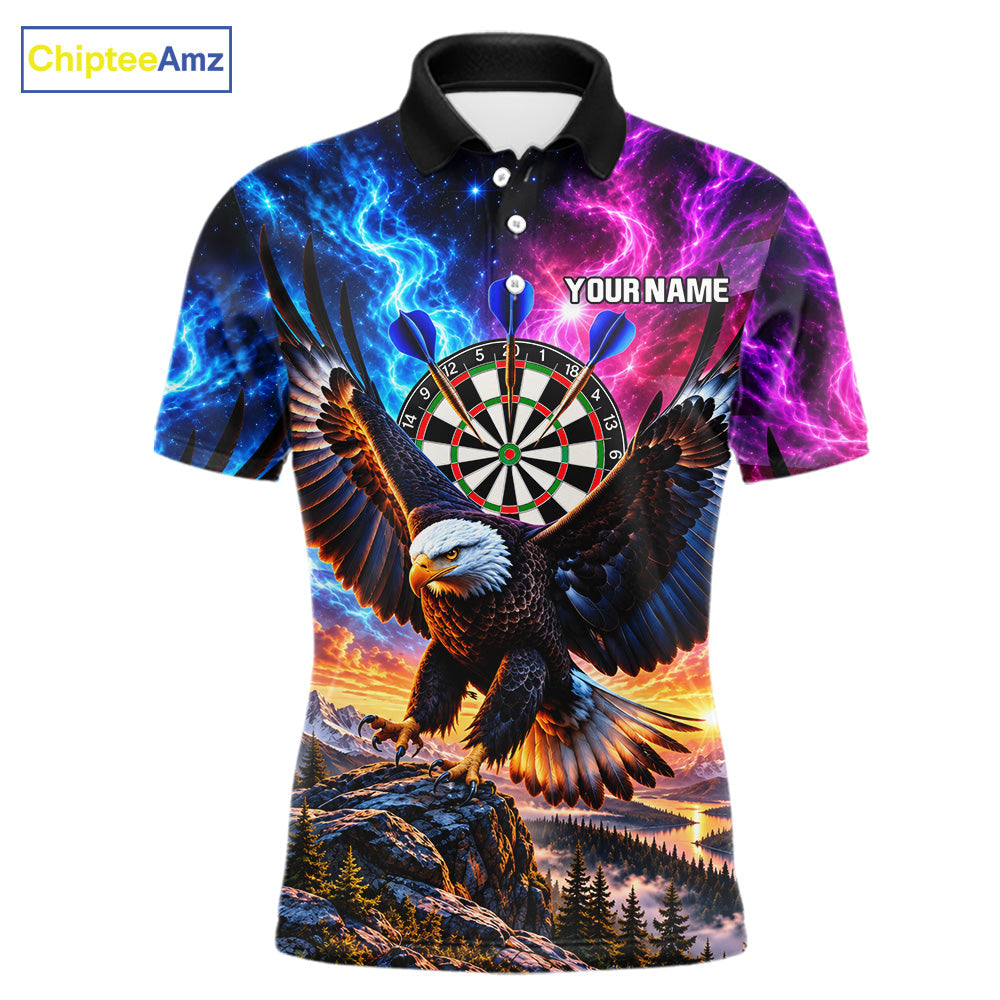 Custom Eagle Dart Polo 1/4-Zip Shirt Smoke Mountain Eagle Dart Team Tournament Shirt