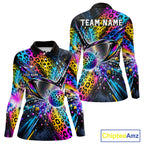 Grunge Rainbow Leopard Golf Polo Shirt Custom Colorful Golf Team Apparel Gift