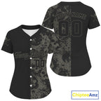 Custom Grey Skull Grunge Baseball Jersey, Skull Baseball Uniform