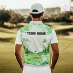 Golf Polo Shirt Personalized Shamrock Clover Golf Jersey St Patrick Golf Apparel Golf Gifts