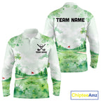 Golf Polo Shirt Personalized Shamrock Clover Golf Jersey St Patrick Golf Apparel Golf Gifts