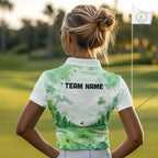 Golf Polo Shirt Personalized Shamrock Clover Golf Jersey St Patrick Golf Apparel Golf Gifts