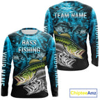 Personalized Skeleton Largemouth Bass Fishing Tournament Shirt Bass Fishing Jersey Short & Long Sleeve