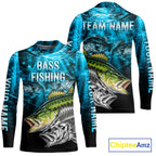 Personalized Skeleton Largemouth Bass Fishing Tournament Shirt Bass Fishing Jersey Short & Long Sleeve