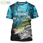 Personalized Skeleton Largemouth Bass Fishing Tournament Shirt Bass Fishing Jersey Short & Long Sleeve