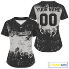Custom Black White Grunge Baseball Ball Shirt Baseball Team Jerseys