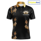 Gold Leopard Pattern Bowling Shirts Custom Leopard Light Bowling Strike Bowling Team Jersey