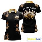 Gold Leopard Pattern Bowling Shirts Custom Leopard Light Bowling Strike Bowling Team Jersey