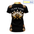 Gold Leopard Pattern Bowling Shirts Custom Leopard Light Bowling Strike Bowling Team Jersey