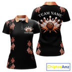 Orange Leopard Pattern Bowling Shirts Custom Leopard Light Bowling Strike Bowling Team Jersey