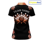 Orange Leopard Pattern Bowling Shirts Custom Leopard Light Bowling Strike Bowling Team Jersey