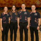 Orange Leopard Pattern Bowling Shirts Custom Leopard Light Bowling Strike Bowling Team Jersey