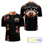 Orange Leopard Pattern Bowling Shirts Custom Leopard Light Bowling Strike Bowling Team Jersey