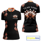 Orange Leopard Pattern Bowling Shirts Custom Leopard Light Bowling Strike Bowling Team Jersey