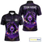 Grunge Grim Reaper Billiard Pool Billiard Shirts Custom Flame 8 Ball Pool Billiard Team Jerseys