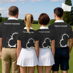 Black Clubs Poker Golf Polo Shirt Custom Name Splatter Poker Golf Top For Team, Golf Gift