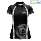 Black & Silver Thunder Lightning White 8 Ball Billiard Jerseys Custom Billiard Team Shirt