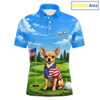 Chihuahua Golf Team Shirt Custom Funny Golf Polos Matching Couples Golf Shirts