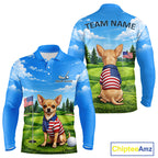 Chihuahua Golf Team Shirt Custom Funny Golf Polos Matching Couples Golf Shirts