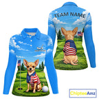 Chihuahua Golf Team Shirt Custom Funny Golf Polos Matching Couples Golf Shirts