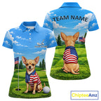 Chihuahua Golf Team Shirt Custom Funny Golf Polos Matching Couples Golf Shirts