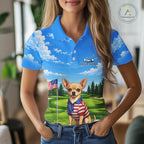 Chihuahua Golf Team Shirt Custom Funny Golf Polos Matching Couples Golf Shirts