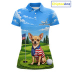 Chihuahua Golf Team Shirt Custom Funny Golf Polos Matching Couples Golf Shirts