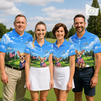 Chihuahua Golf Team Shirt Custom Funny Golf Polos Matching Couples Golf Shirts