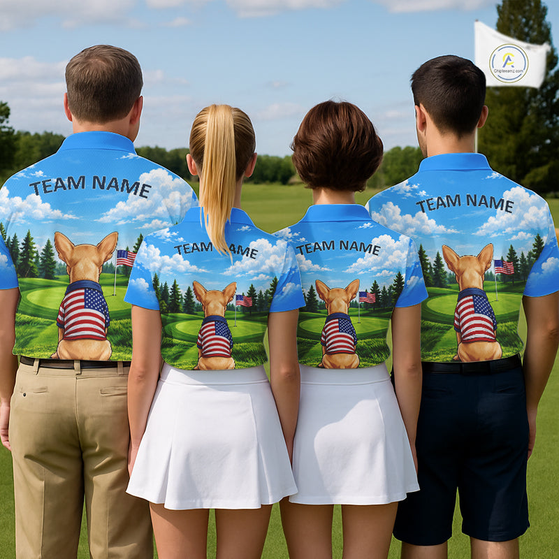 Chihuahua Golf Team Shirt Custom Funny Golf Polos Matching Couples Golf Shirts