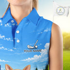 Chihuahua Golf Team Shirt Custom Funny Golf Sleeveless Polos Matching Couples Golf Shirts
