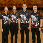 Fire Flame Funny Wolf Bowling Ball Jersey Personalized Bowling Team Shirts