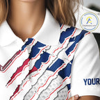 Texas Flag Golf Polo Shirt Personalized White Golf Clubs Attire, Team Golf Outfit