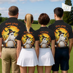 Custom Halloween Golf Polo Shirt Personalized Spooky Ghost Golfer Halloween Golf Jersey