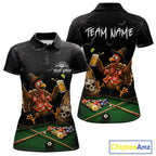 Funny Turkey Jumping With Beer Halloween Pool Billiard Shirt Custom Halloween Billiard Jersey
