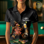 Funny Turkey Jumping With Beer Halloween Pool Billiard Shirt Custom Halloween Billiard Jersey