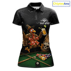 Funny Turkey Jumping With Beer Halloween Pool Billiard Shirt Custom Halloween Billiard Jersey