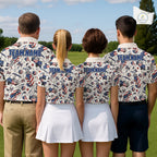 Personalized Pink Golf Polo Shirt American Flag Golf Clubs 4Th July Golf Tops