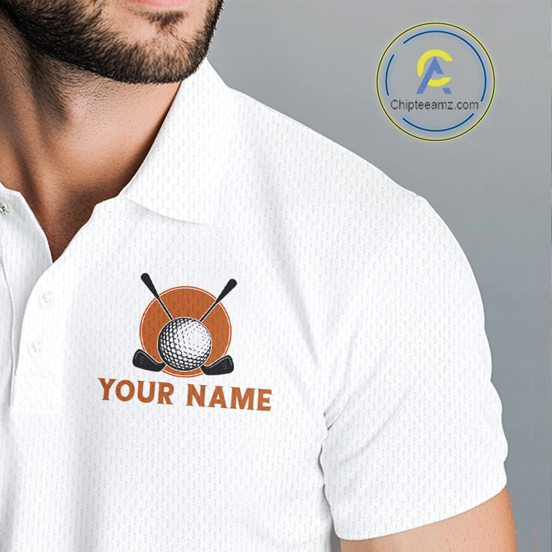 Funny Cat Golfer Halloween Golf Polo Shirt Custom Halloween Golf Team Attire