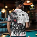 Personalized Splash Black And Red Spider 8 Ball Billiard Shirt Custom Pool Billiard Jersey