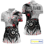 Personalized Splash Black And Red Spider 8 Ball Billiard Shirt Custom Pool Billiard Jersey