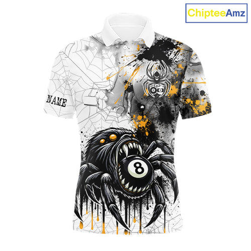 Splash Black And Yellow Spider 8 Ball & 9 Ball Billiard Shirt Custom Pool Billiard Jersey