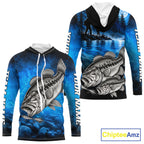 Custom Bass Fishing Tournament Shirt Bass Fishing Jersey Custom Name Fisherman Short & Long Sleeve Apparel