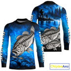 Custom Bass Fishing Tournament Shirt Bass Fishing Jersey Custom Name Fisherman Short & Long Sleeve Apparel